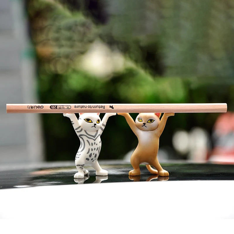"Put your paws up in the air!" - Strrrong Kitty pen and earphones holder🐈🖋️