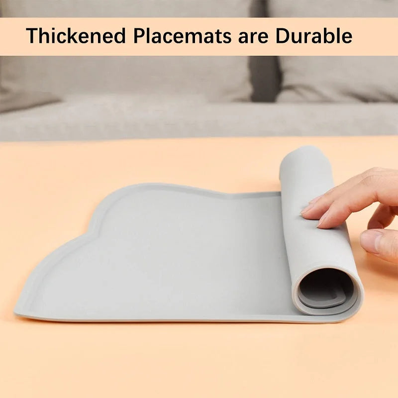 😽"Let Kitty dine in style!"🍽 - Cute kitty-shaped floor-protecting silicone mat