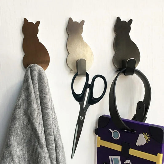 Un par de hermosos, pequeños y perfectos gatitos - Ganchos autoadhesivos de acero inoxidable.