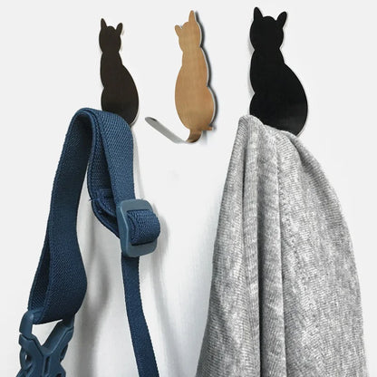 Un par de hermosos, pequeños y perfectos gatitos - Ganchos autoadhesivos de acero inoxidable.