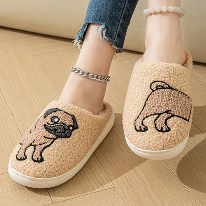 🦴Pug slippers with non-slip soles🐶