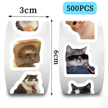 "¡Pegue y ríete!" - 500 pegatinas de memes de Kitty