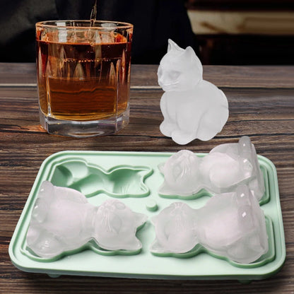 🧊"Four Freezing Felines"🙀 - Impresionantes moldes de silicona para cubitos de hielo🍹🍸