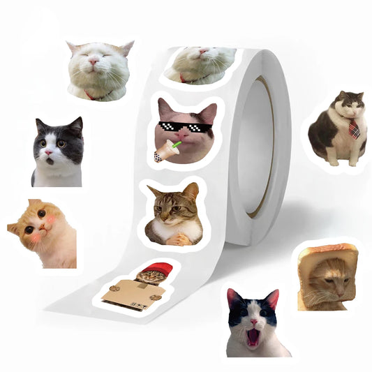 "¡Pegue y ríete!" - 500 pegatinas de memes de Kitty