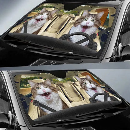🚘"Wild Windscreen 1" - 😎Toller Sonnen- und Hitzeschutz für dein Auto - und ein riesen Lacher für Passanten!😹