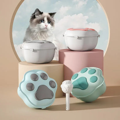 🐾Wow, a gigantic paw! - Kitty's favourite food storage container🐸🐳🦩