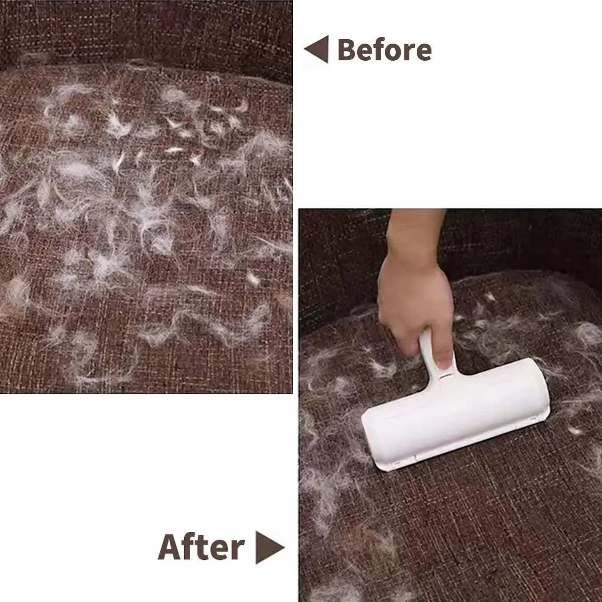 🐱Simply rrroll away that ghastly furry layer with this great pet hair remover tool!🐶