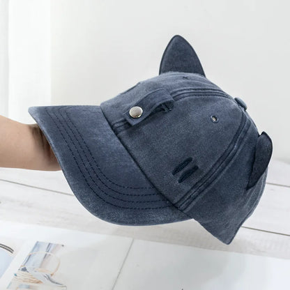 😺Kitty ears baseball cap with sunglasses😎
