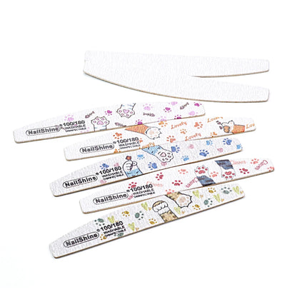 5 limas de uñas con diseño de patitas de kitty 🐾