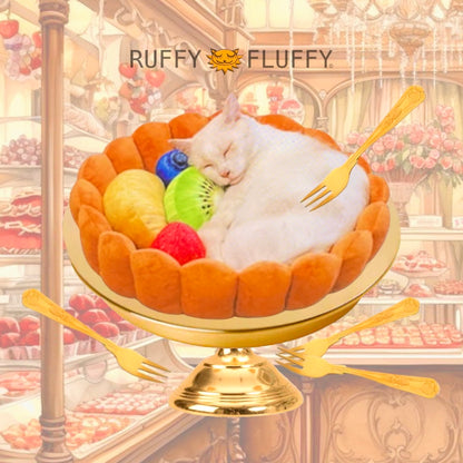 🥝🍓"Delicious Fruit Tart" - The funniest kitty and doggy bed😹