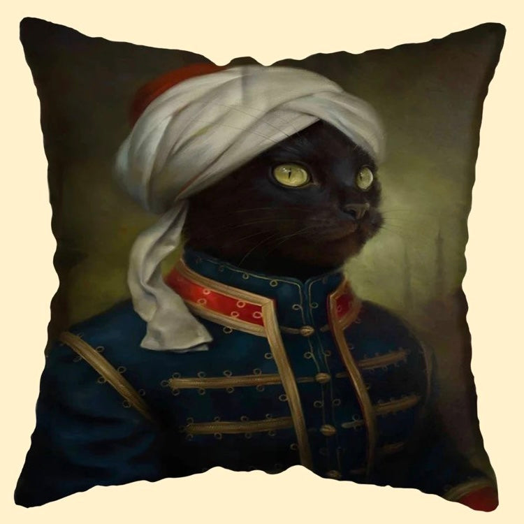 👑"La duquesa de Miaowshire y el duque de Barkshire": Fundas de cojines para gatos y perros de estilo vintage absolutamente elegantes