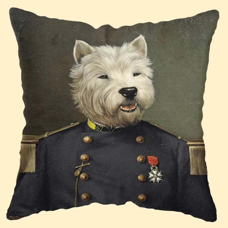 👑"La duquesa de Miaowshire y el duque de Barkshire": Fundas de cojines para gatos y perros de estilo vintage absolutamente elegantes