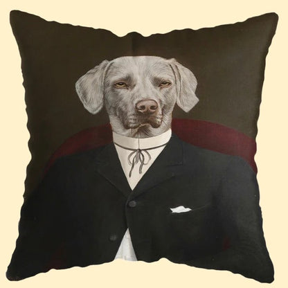 👑"La duquesa de Miaowshire y el duque de Barkshire": Fundas de cojines para gatos y perros de estilo vintage absolutamente elegantes