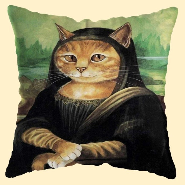 👑"La duquesa de Miaowshire y el duque de Barkshire": Fundas de cojines para gatos y perros de estilo vintage absolutamente elegantes